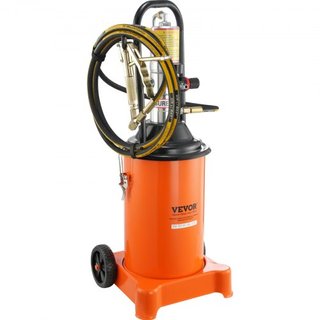 Bomba de Grasa, 3 Galones 12L, Bomba de Grasa Operada por Aire con Manguera de Alta Presión de 13 pies y Pistola de Grasa, Bomba de Cubo de Grasa Neumática con Ruedas, Bomba de Grasa de Lubricació...