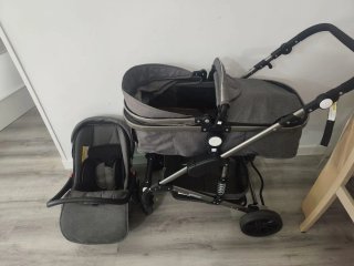 Carro Bebé 3 en 1 Gris