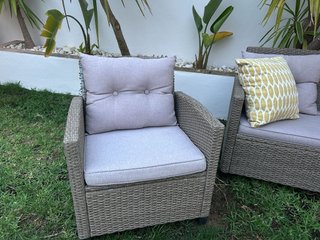 Conjunto chaislonge y sillón