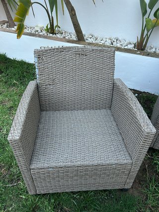 Conjunto chaislonge y sillón