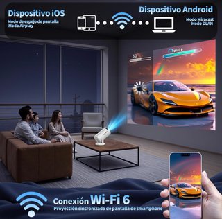 SIN ABRIR Proyector 4K 1080P WiFi 6 Bluetooth 5.2