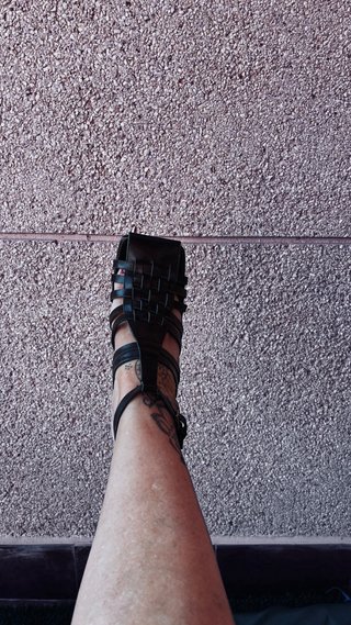 Sandalias tacón negras talla 38