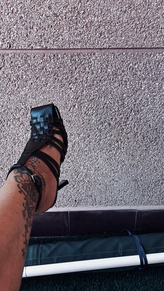 Sandalias tacón negras talla 38