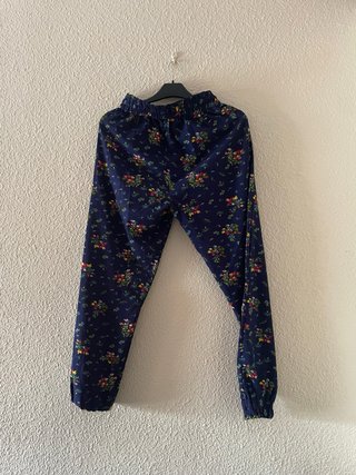 Pantalones niña flores azul 13 años