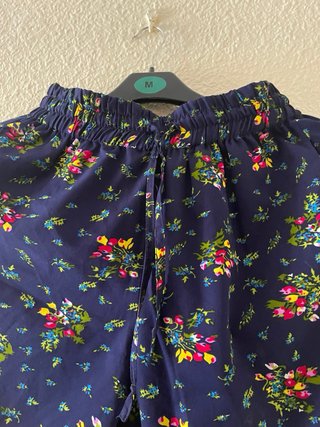 Pantalones niña flores azul 13 años