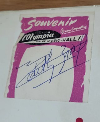 Vinilo Edith Piaf con autógrafo