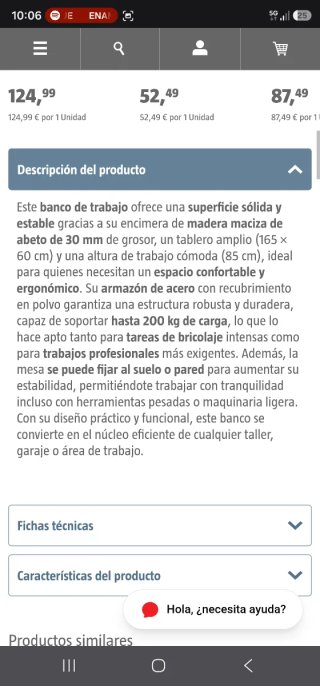 Mesa de trabajo alta