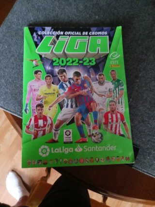 Albun  de cromos  de futbol  con 297 cromos  pegad