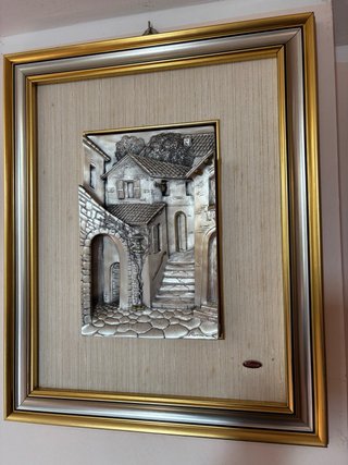 Quadro paesaggio in argento