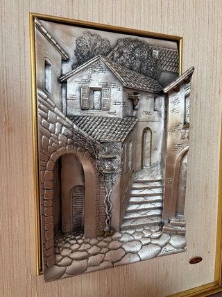 Quadro paesaggio in argento