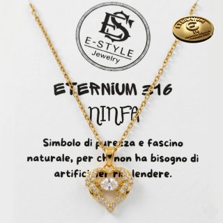 Collana Cuore Oro 18K Acciaio 316L PVD Elegante
