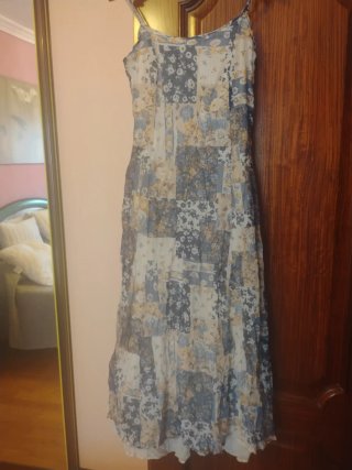 Vestido largo estampado floral