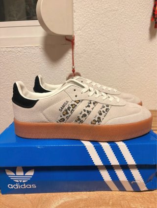 Zapatillas Adidas Samba Beige Leopardo