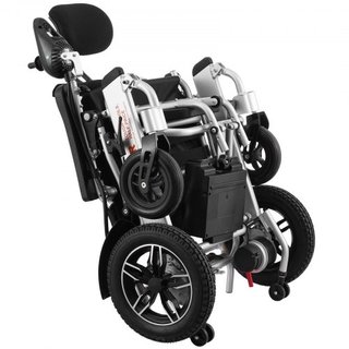 Silla de ruedas eléctrica plegable motorizada 300 lbs/136 kg con respaldo ajustable 20 in/50.8 cm W