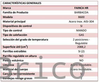 Barbacoa Gas Serie 500 - B600