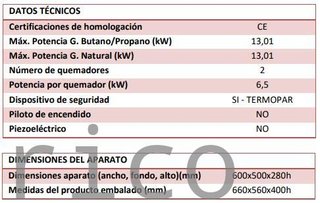 Barbacoa Gas Serie 500 - B600