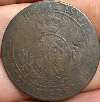 5 Céntimos Escudo 1868 Isabel II