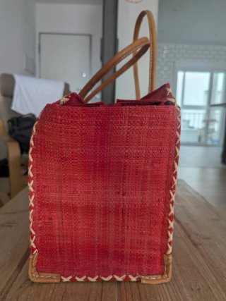 Bolso de paja rojo KENYA
