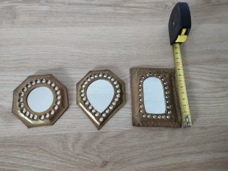 Conjunto 3 espejitos latón