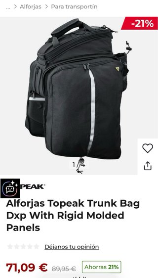 Alforjas para bicicleta.