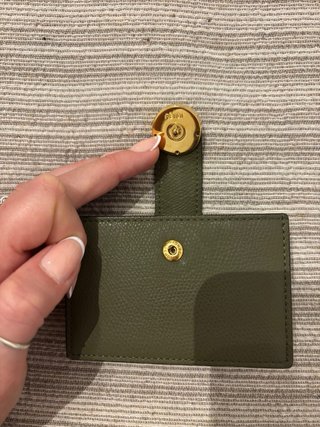 Portacarte Fendi Verde con logo Oro