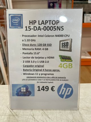 HP Laptop 15-DA-0005NS