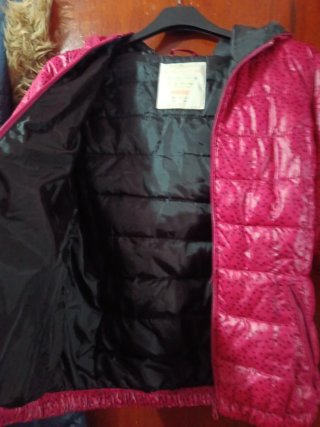 Chaqueta rosa con estrellas negras Talla M