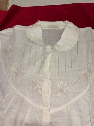 Camicia da notte vintage anni '50 bianca