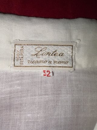 Camicia da notte vintage anni '50 bianca