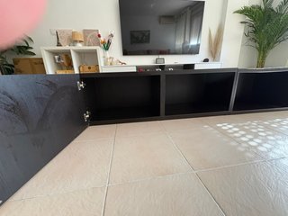 Mueble TV Ikea Besta 2 módulos negro