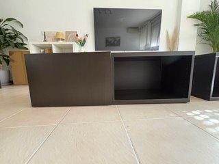 Mueble TV Ikea Besta 2 módulos negro