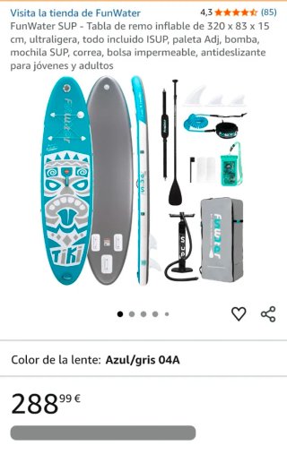 Tabla Paddle Surf Funwater 10'6 Azul