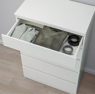 KULLEN-IKEA  Cómoda 5 cajones blanca 70x40x112 cm