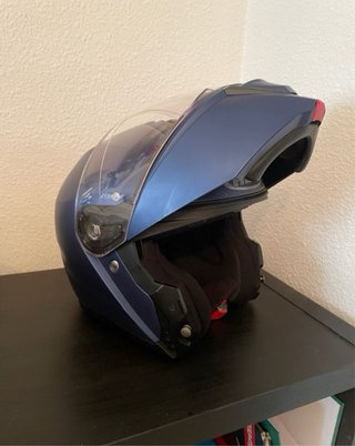 Casco modular HJC azul