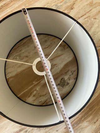 Pantalla de lámpara negra 36 cm