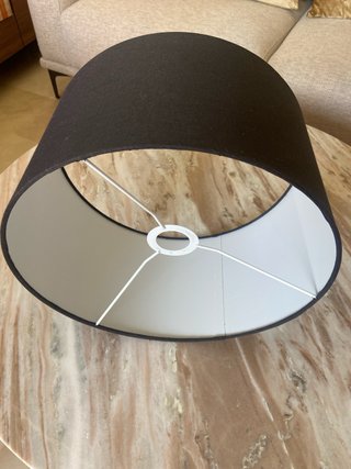 Pantalla de lámpara negra 36 cm