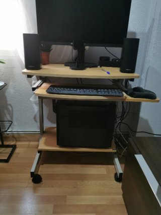 Escritorio Ordenador Mesa Metal Madera