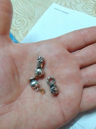 Charm Pandora Plata y Oro 14K