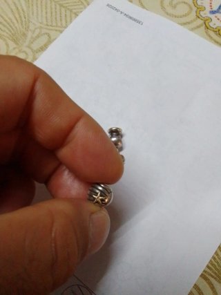 Charm Pandora Plata y Oro 14K