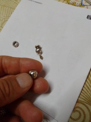 Charm Pandora Plata y Oro 14K