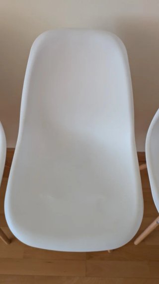 4 Sillas Blancas Diseño Moderno