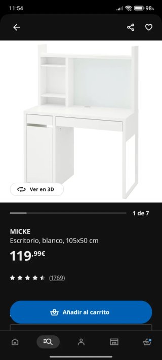 Escritorio MICKE Blanco