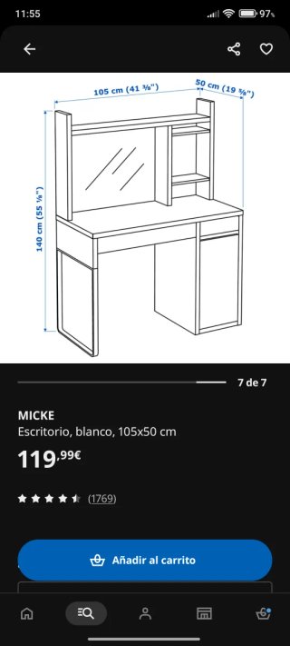 Escritorio MICKE Blanco