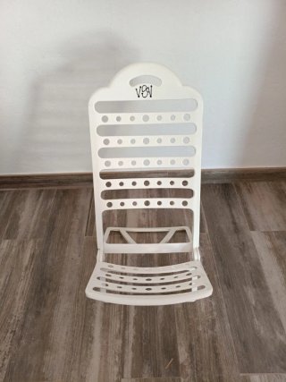 Silla baja de playa blanca plegable