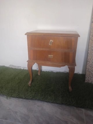Mesita de noche antigua madera para restaurar