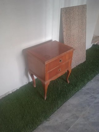 Mesita de noche antigua madera para restaurar