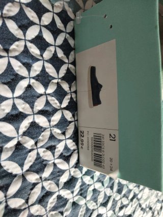 Náuticos bebé tela azul Talla 21.