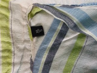Camisa Cortefiel Rayas Azul Verde Blanca