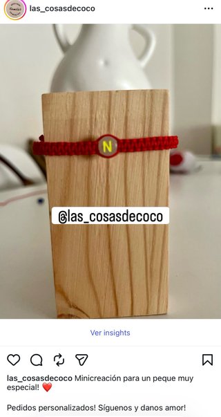 Pulsera infantil personalizada 'N'