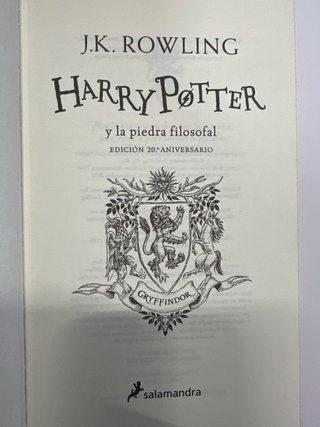 Libro Harry Potter y la piedra filosofal